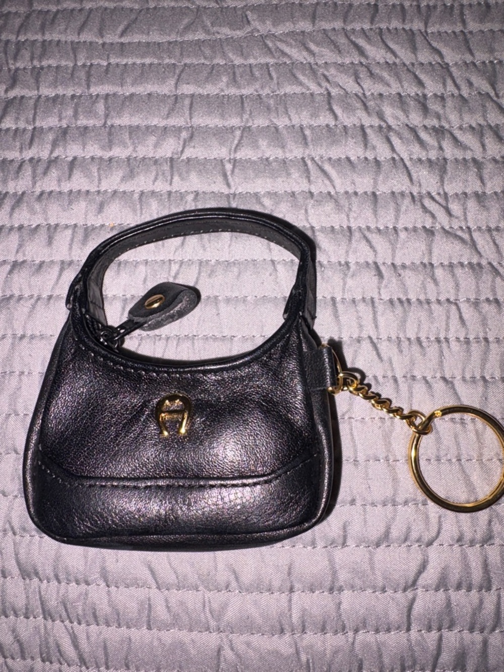 Vintage Etienne Aigner Leather Handbag Keychain 1980-1990 EXCELLENT CONDITION